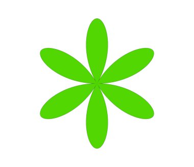 Basit çiçek şekilleri, taç yaprakları silueti - stok vektör illüstrasyonu, klip- sanat grafikleri