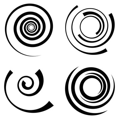 Spiral, swirl, twirl shape. vortex, helix icon, symbol clipart