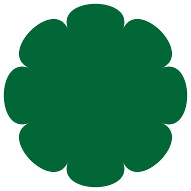 Basit çiçek, taç yaprakları, bitki yaprağı silueti simgesi ve sembol - stok vektör illüstrasyonu, klip- sanat grafikleri