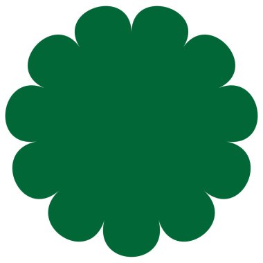 Basit çiçek, taç yaprakları, bitki yaprağı silueti simgesi ve sembol - stok vektör illüstrasyonu, klip- sanat grafikleri