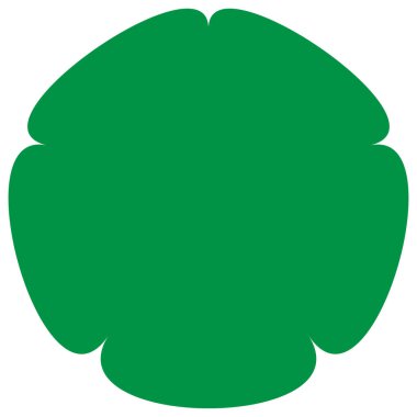 Basit çiçek, taç yaprakları, bitki yaprağı silueti simgesi ve sembol - stok vektör illüstrasyonu, klip- sanat grafikleri