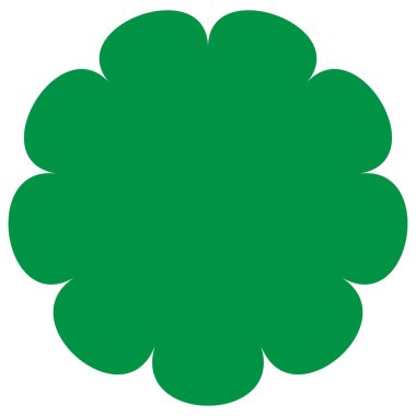 Basit çiçek, taç yaprakları, bitki yaprağı silueti simgesi ve sembol - stok vektör illüstrasyonu, klip- sanat grafikleri