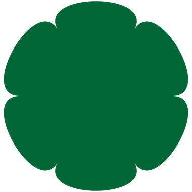 Basit çiçek, taç yaprakları, bitki yaprağı silueti simgesi ve sembol - stok vektör illüstrasyonu, klip- sanat grafikleri