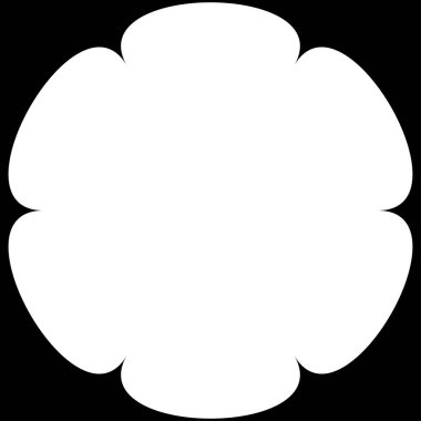 Basit çiçek, taç yaprakları, bitki yaprağı silueti simgesi ve sembol - stok vektör illüstrasyonu, klip- sanat grafikleri