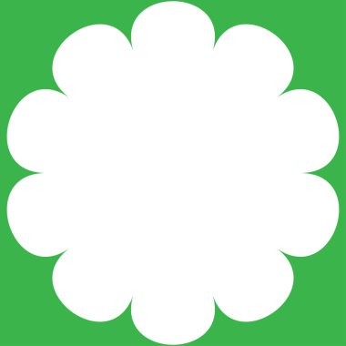 Basit çiçek, taç yaprakları, bitki yaprağı silueti simgesi ve sembol - stok vektör illüstrasyonu, klip- sanat grafikleri