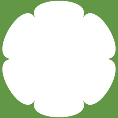 Basit çiçek, taç yaprakları, bitki yaprağı silueti simgesi ve sembol - stok vektör illüstrasyonu, klip- sanat grafikleri