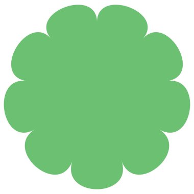 Basit çiçek, taç yaprakları, bitki yaprağı silueti simgesi ve sembol - stok vektör illüstrasyonu, klip- sanat grafikleri