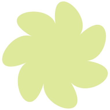 Basit çiçek, taç yaprakları, bitki yaprağı silueti simgesi ve sembol - stok vektör illüstrasyonu, klip- sanat grafikleri