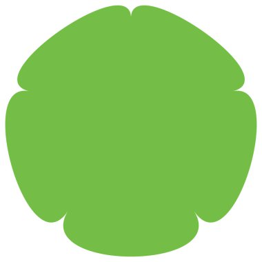 Basit çiçek, taç yaprakları, bitki yaprağı silueti simgesi ve sembol - stok vektör illüstrasyonu, klip- sanat grafikleri