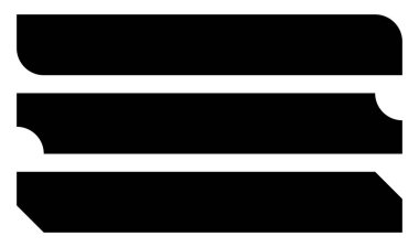 Düğme, pankart ve plak tasarım ögesi şekilleri