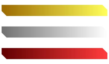 Düğme, pankart ve plak tasarım ögesi şekilleri