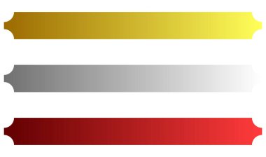 Düğme, pankart ve plak tasarım ögesi şekilleri