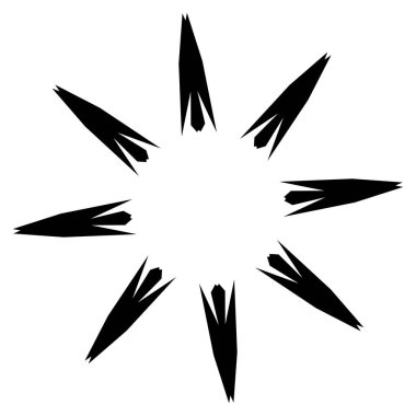 Dairesel ve dairesel sanat modeli. Siyah geometrik mandala, motif simgesi, siluet - stok vektör illüstrasyonu, klip- sanat grafikleri