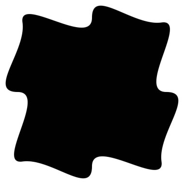Soyut geometrik form, şekil. Bozulmuş, deforme olmuş yama ögesi - stok vektör illüstrasyonu, klip- sanat grafikleri