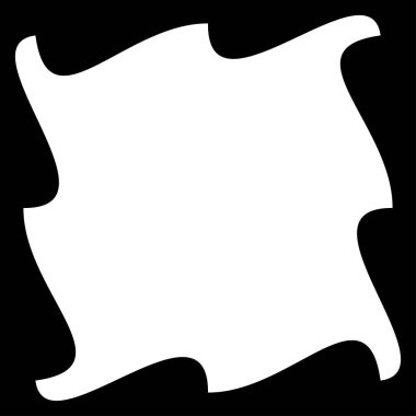 Soyut geometrik form, şekil. Bozulmuş, deforme olmuş yama ögesi - stok vektör illüstrasyonu, klip- sanat grafikleri