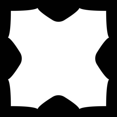 Soyut geometrik form, şekil. Bozulmuş, deforme olmuş yama ögesi - stok vektör illüstrasyonu, klip- sanat grafikleri