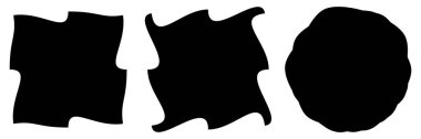 Soyut geometrik form, şekil. Bozulmuş, deforme olmuş yama ögesi - stok vektör illüstrasyonu, klip- sanat grafikleri