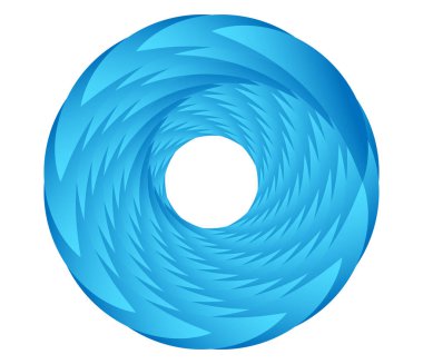 Soyut geometrik çember, halka tasarım elemanı. Dairesel, konsantre daire. Girdap, girdap, sarmal ve girdap şekli, simge, sembol - stok vektör illüstrasyonu, klip- sanat grafikleri