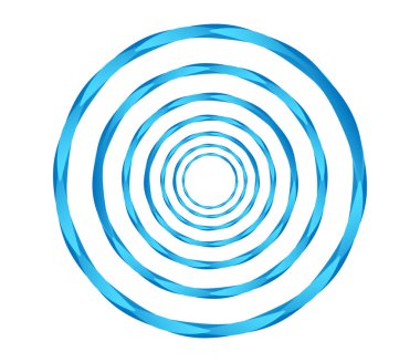 Soyut geometrik çember, halka tasarım elemanı. Dairesel, konsantre daire. Girdap, girdap, sarmal ve girdap şekli, simge, sembol - stok vektör illüstrasyonu, klip- sanat grafikleri