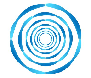 Soyut geometrik çember, halka tasarım elemanı. Dairesel, konsantre daire. Girdap, girdap, sarmal ve girdap şekli, simge, sembol - stok vektör illüstrasyonu, klip- sanat grafikleri