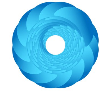 Soyut geometrik çember, halka tasarım elemanı. Dairesel, konsantre daire. Girdap, girdap, sarmal ve girdap şekli, simge, sembol - stok vektör illüstrasyonu, klip- sanat grafikleri