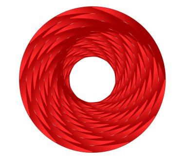 Soyut geometrik çember, halka tasarım elemanı. Dairesel, konsantre daire. Girdap, girdap, sarmal ve girdap şekli, simge, sembol - stok vektör illüstrasyonu, klip- sanat grafikleri