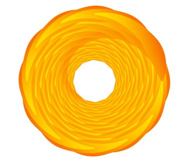 Soyut geometrik çember, halka tasarım elemanı. Dairesel, konsantre daire. Girdap, girdap, sarmal ve girdap şekli, simge, sembol - stok vektör illüstrasyonu, klip- sanat grafikleri