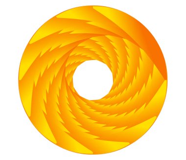 Soyut geometrik çember, halka tasarım elemanı. Dairesel, konsantre daire. Girdap, girdap, sarmal ve girdap şekli, simge, sembol - stok vektör illüstrasyonu, klip- sanat grafikleri