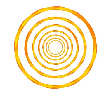 Soyut geometrik çember, halka tasarım elemanı. Dairesel, konsantre daire. Girdap, girdap, sarmal ve girdap şekli, simge, sembol - stok vektör illüstrasyonu, klip- sanat grafikleri