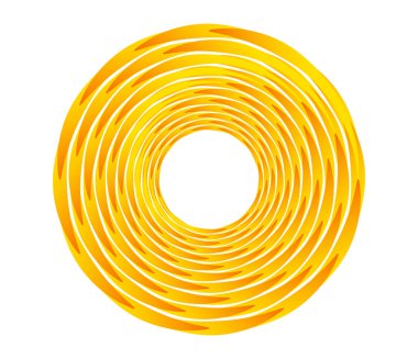 Soyut geometrik çember, halka tasarım elemanı. Dairesel, konsantre daire. Girdap, girdap, sarmal ve girdap şekli, simge, sembol - stok vektör illüstrasyonu, klip- sanat grafikleri