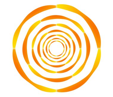 Soyut geometrik çember, halka tasarım elemanı. Dairesel, konsantre daire. Girdap, girdap, sarmal ve girdap şekli, simge, sembol - stok vektör illüstrasyonu, klip- sanat grafikleri