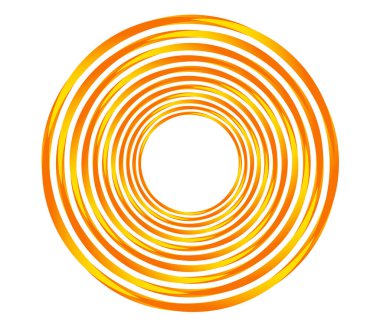 Soyut geometrik çember, halka tasarım elemanı. Dairesel, konsantre daire. Girdap, girdap, sarmal ve girdap şekli, simge, sembol - stok vektör illüstrasyonu, klip- sanat grafikleri