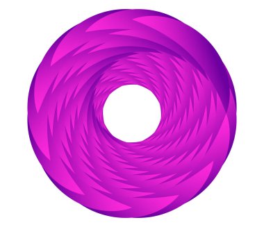 Soyut geometrik çember, halka tasarım elemanı. Dairesel, konsantre daire. Girdap, girdap, sarmal ve girdap şekli, simge, sembol - stok vektör illüstrasyonu, klip- sanat grafikleri