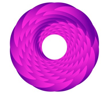 Soyut geometrik çember, halka tasarım elemanı. Dairesel, konsantre daire. Girdap, girdap, sarmal ve girdap şekli, simge, sembol - stok vektör illüstrasyonu, klip- sanat grafikleri