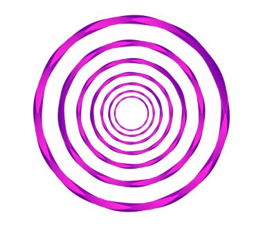 Soyut geometrik çember, halka tasarım elemanı. Dairesel, konsantre daire. Girdap, girdap, sarmal ve girdap şekli, simge, sembol - stok vektör illüstrasyonu, klip- sanat grafikleri