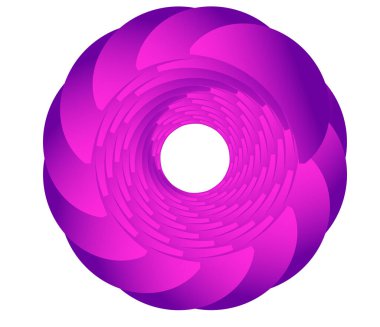 Soyut geometrik çember, halka tasarım elemanı. Dairesel, konsantre daire. Girdap, girdap, sarmal ve girdap şekli, simge, sembol - stok vektör illüstrasyonu, klip- sanat grafikleri