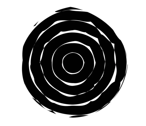 Simple Abstract Radial Concentric Motif Mandala Icon Symbol — Stock Vector