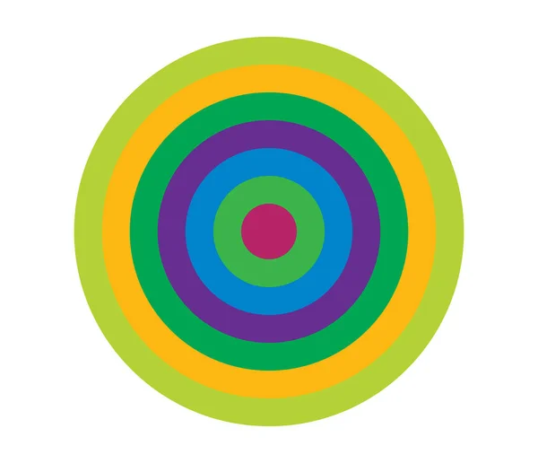Simple Abstracto Radial Motivo Concéntrico Icono Mandala Símbolo — Vector de stock