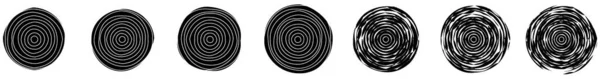 シンプルな抽象的な放射状 同心円状のモチーフ マンダラのアイコンとシンボル 株式ベクトルイラスト クリップアートグラフィック — ストックベクタ