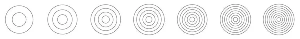 Enkelt Abstrakt Radiell Koncentriskt Motiv Mandala Ikon Och Symbol Stock — Stock vektor