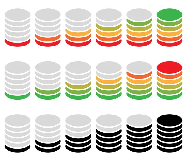 Прогресс Бар Шаги Фазы Индикатор Уровня Ярдстик Ранг Оценка Сценический — стоковый вектор