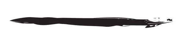 Grungy Grunge Brushstroke Paintbrush Line Harsh Rough Textured Horizontal Stripe — Stock Vector