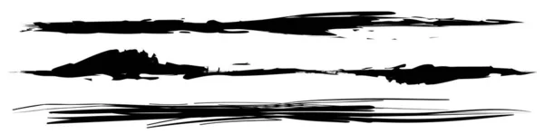Pis Grunge Fırça Darbesi Boya Fırçası Çizgisi Sert Kaba Desenli — Stok Vektör