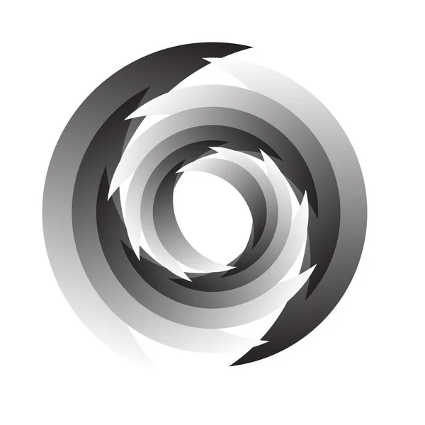 Espiral Rodopiar Rodopiar Círculo Segmentado Rotativo Elemento Circular Design Círculo —  Vetores de Stock