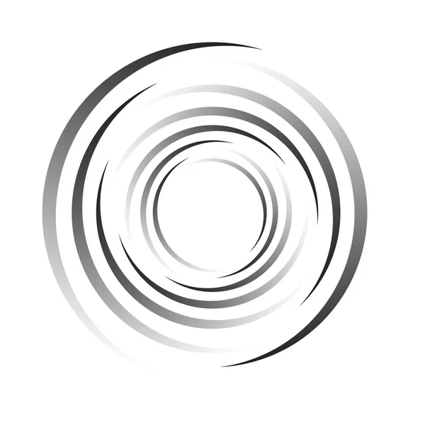 Spirala Obrót Obrót Obracający Się Krąg Segmentowy Okrągły Swoosh Koło — Wektor stockowy