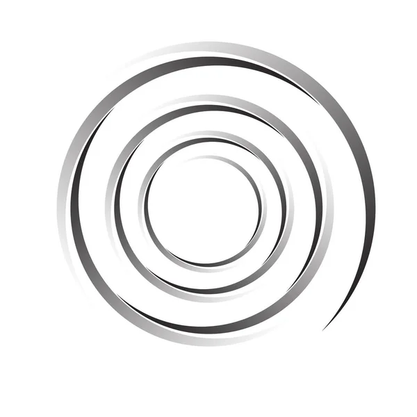Spirala Obrót Obrót Obracający Się Krąg Segmentowy Okrągły Swoosh Koło — Wektor stockowy