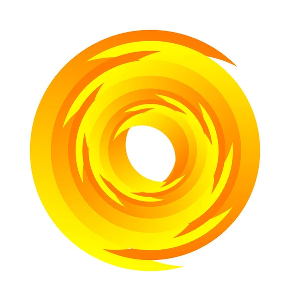 Спираль Вращение Вращение Вращающийся Сегментированный Круг Элемент Рисунка Круга Swoosh — стоковый вектор