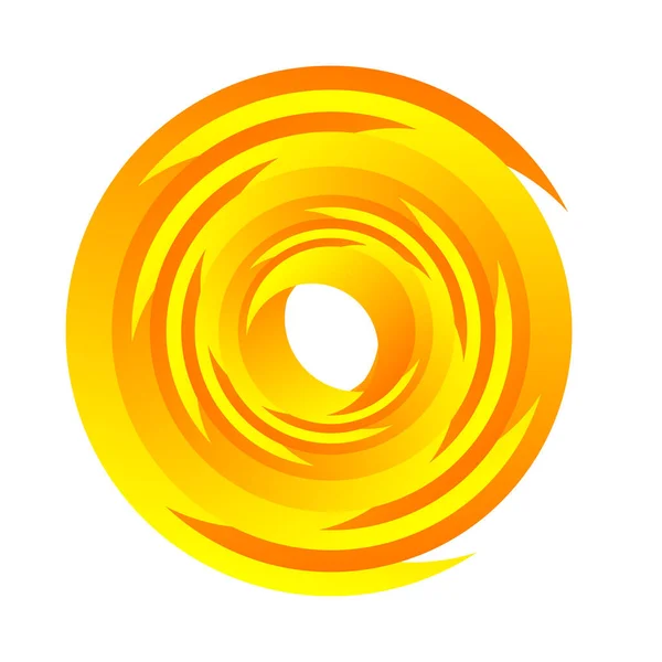 Spirale Tourbillon Tourbillon Cercle Segmenté Rotatif Élément Circulaire Conception Cercle — Image vectorielle