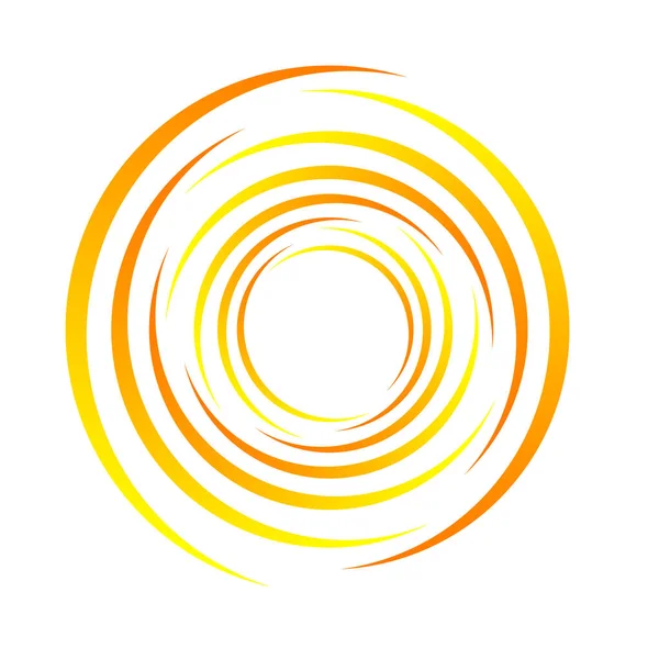 Spiraalvormig Draaiend Draaiend Roterende Gesegmenteerde Cirkel Cirkelvormige Swoosh Cirkel Design — Stockvector