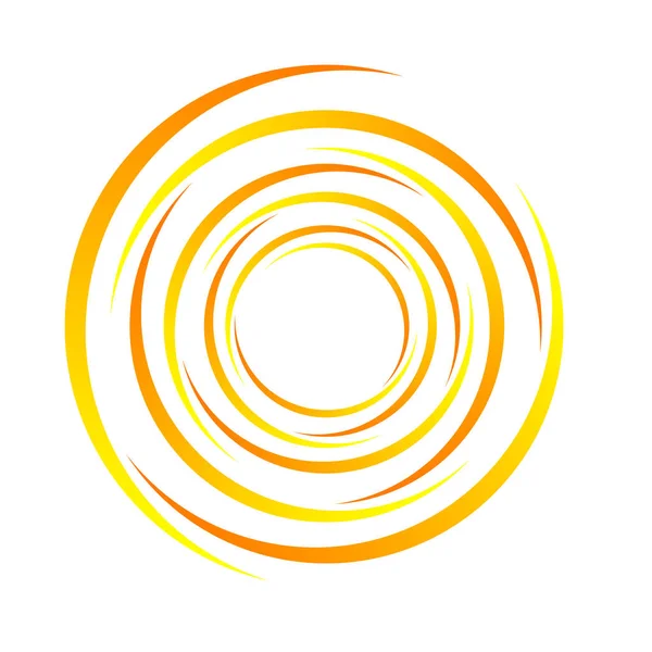 Spiraalvormig Draaiend Draaiend Roterende Gesegmenteerde Cirkel Cirkelvormige Swoosh Cirkel Design — Stockvector